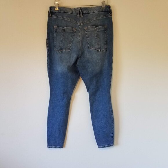 Good American Good Legs Jeans Indigo234 Indigo Women's 16 Distressed GLSBP802T - Picture 8 of 9